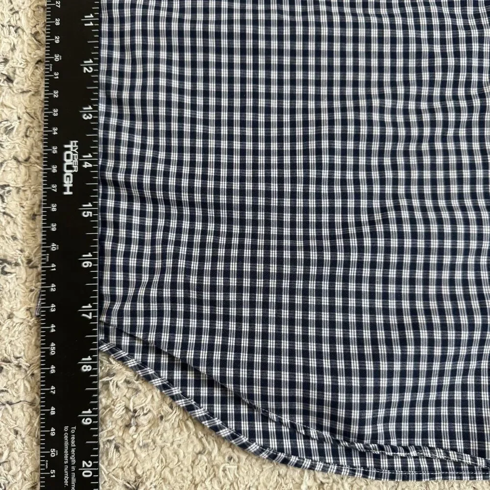 Banana Republic Non-Iron Tailored Slim Fit Shirt Men’s M Blue Check Button Down
